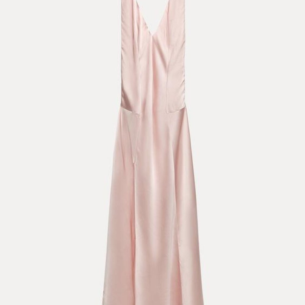 OPEN BACK SATIN EFFECT DRESS - Picture 7 of 8